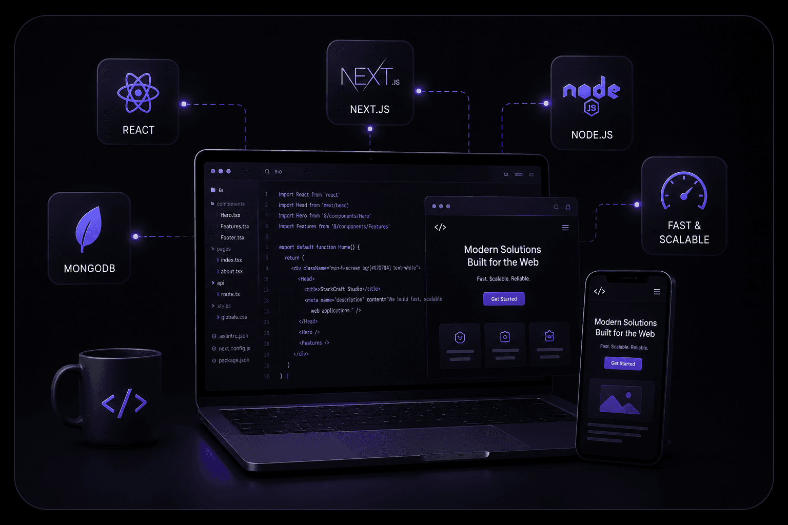 Web development and web application development